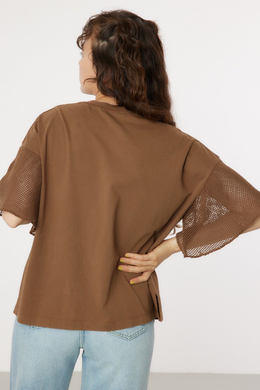 RODEO CROWNS「フリルメッシュスリーブトップス」|Tシャツ・カットソー|