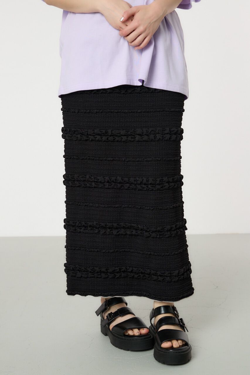 RODEO CROWNS「ふくれボーダーナロースカート」|スカート|