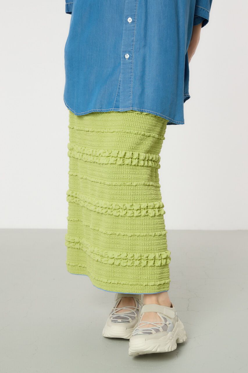 RODEO CROWNS「ふくれボーダーナロースカート」|スカート|L/GRN1