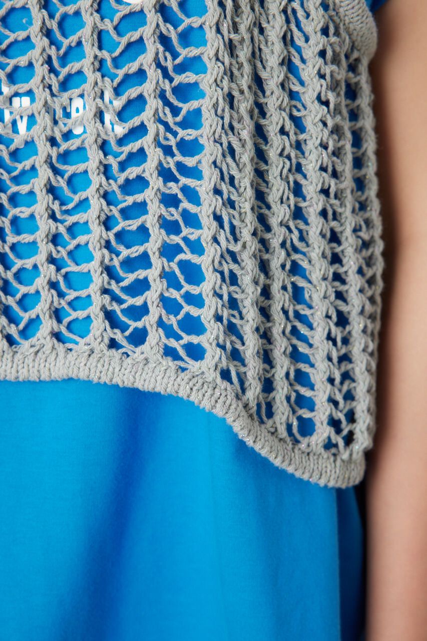 RODEO CROWNS「ラメニットメッシュビスチェ」|キャミソール|