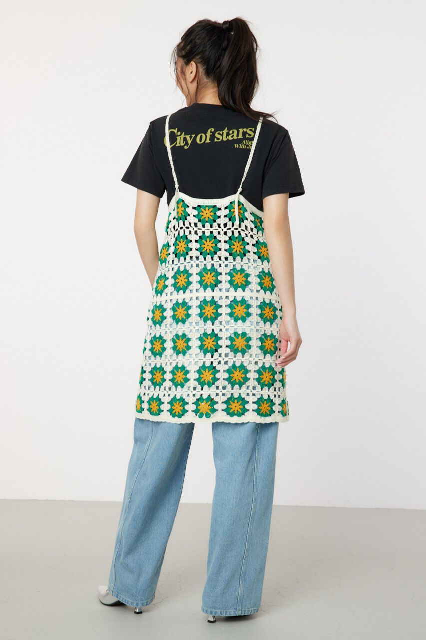 RODEO CROWNS「FLOWERクロシェキャミミニワンピース」|ワンピース|