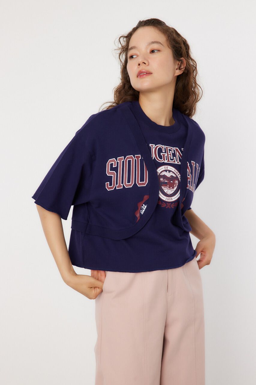 RODEO CROWNS「ボレロドッキングハーフスリーブスウェット」|Tシャツ・カットソー|