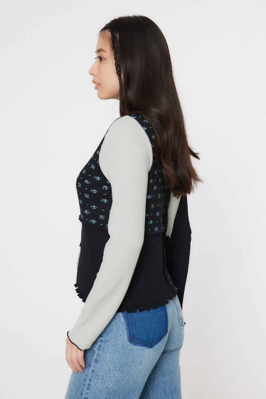 RODEO CROWNS「パッチワーク2WAYリブトップス」|Tシャツ・カットソー|