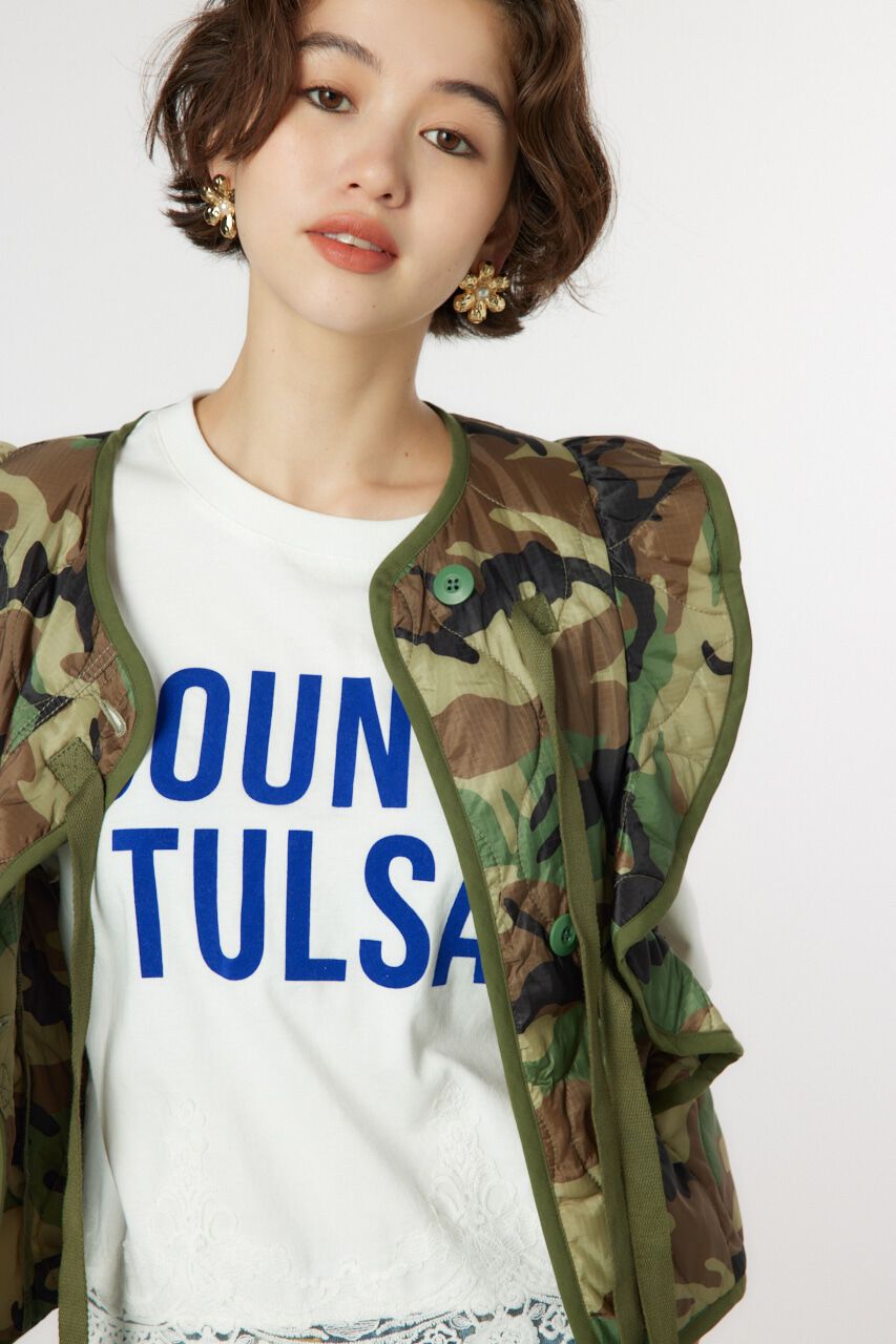 RODEO CROWNS「キルティングフリルベスト」|ダウンベスト・ベスト|