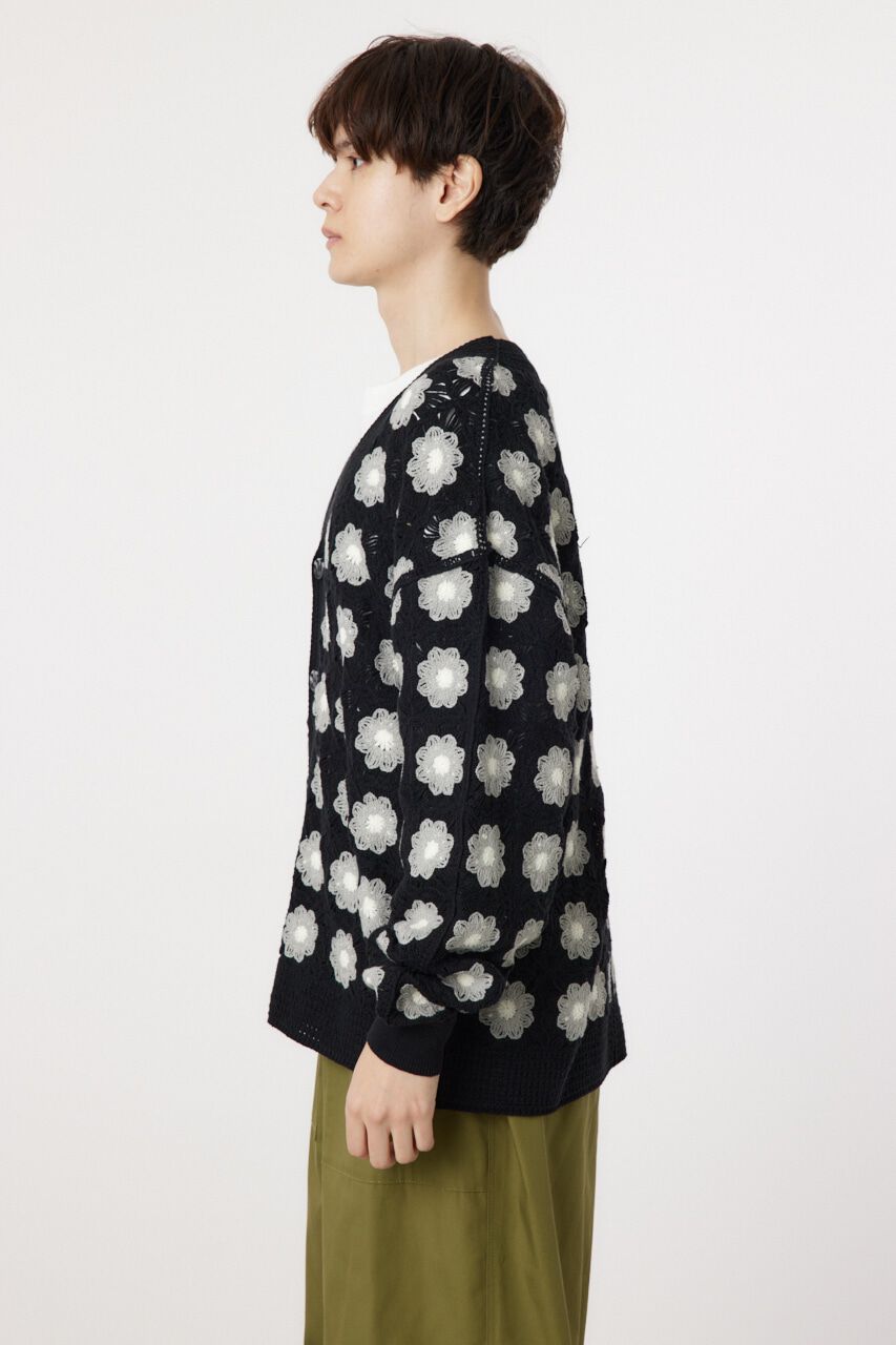 RODEO CROWNS「クロシェフラワーニットカーデ」|カーディガン|