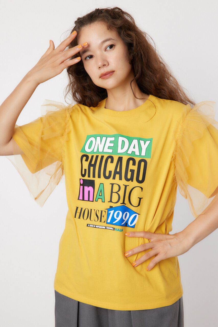 RODEO CROWNS「ONE DAY 袖チュールトップス」|Tシャツ・カットソー|