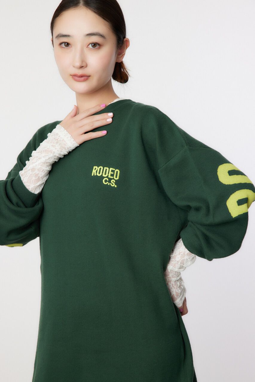 RODEO CROWNS「スウェットライクロゴニットワンピース」|ワンピース|