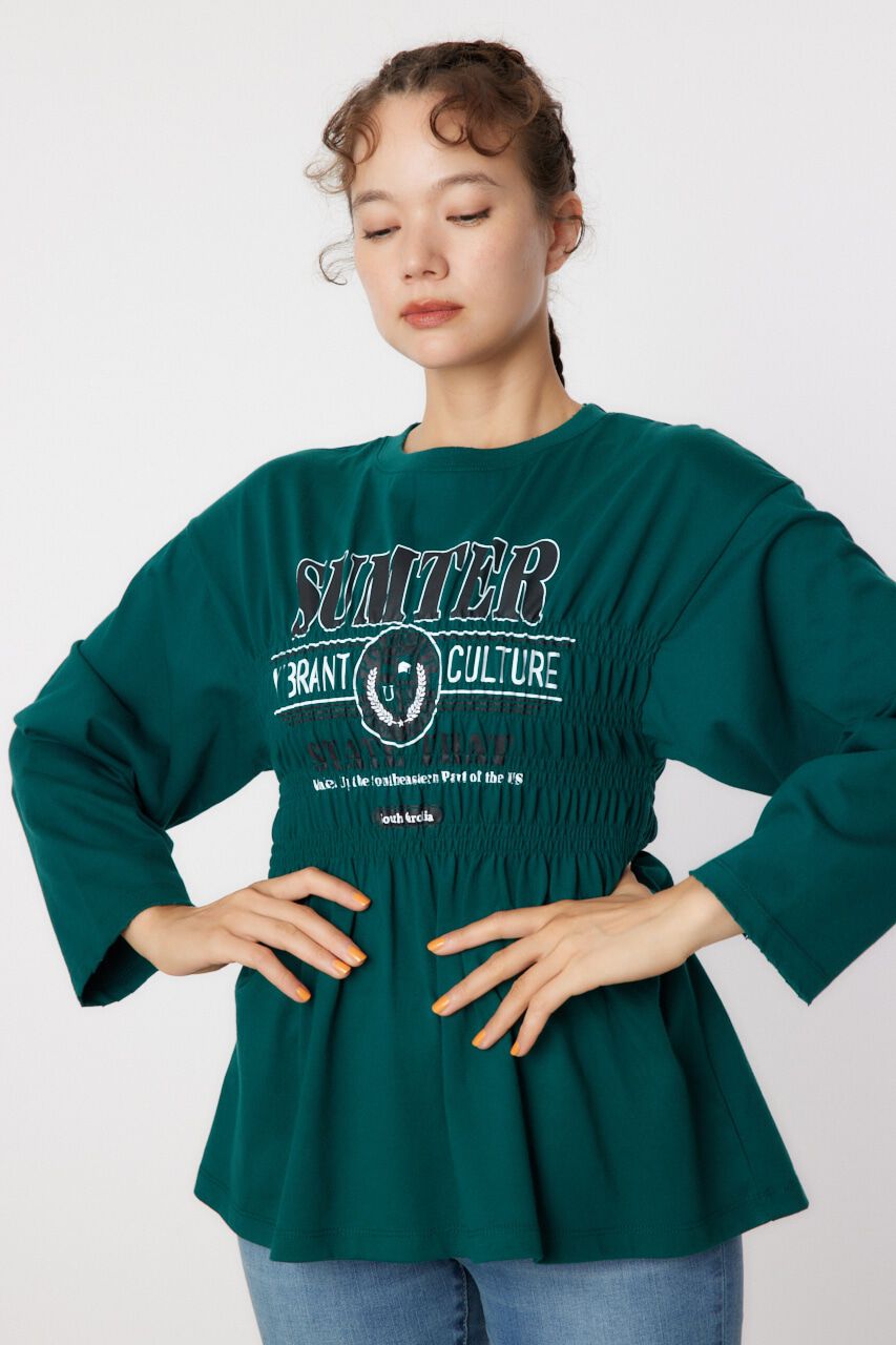 RODEO CROWNS「シャーリングプリントロングTシャツ」|Tシャツ・カットソー|D/GRN3