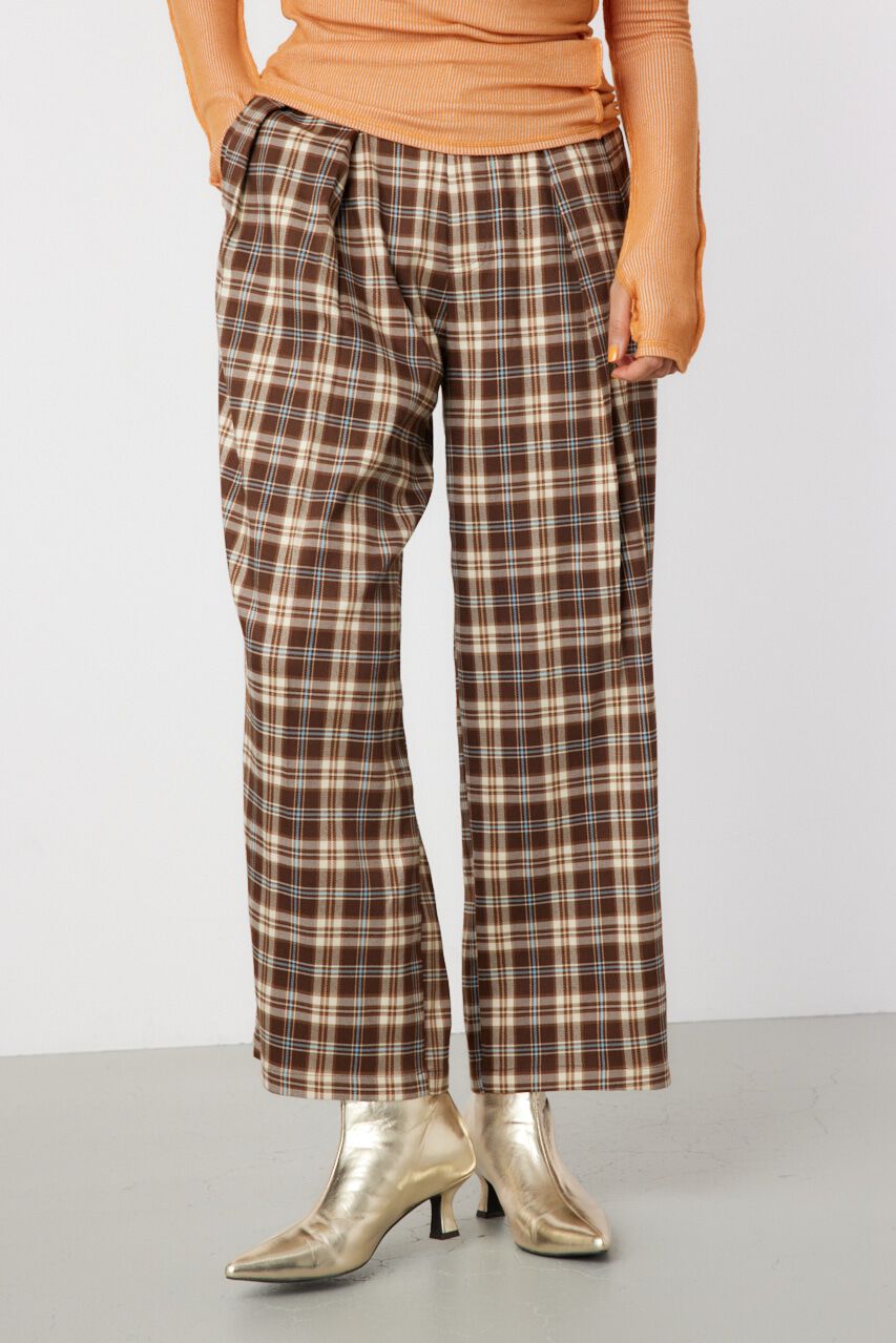 RODEO CROWNS「2TUCK WIDE スラックス」|その他|柄BRN5