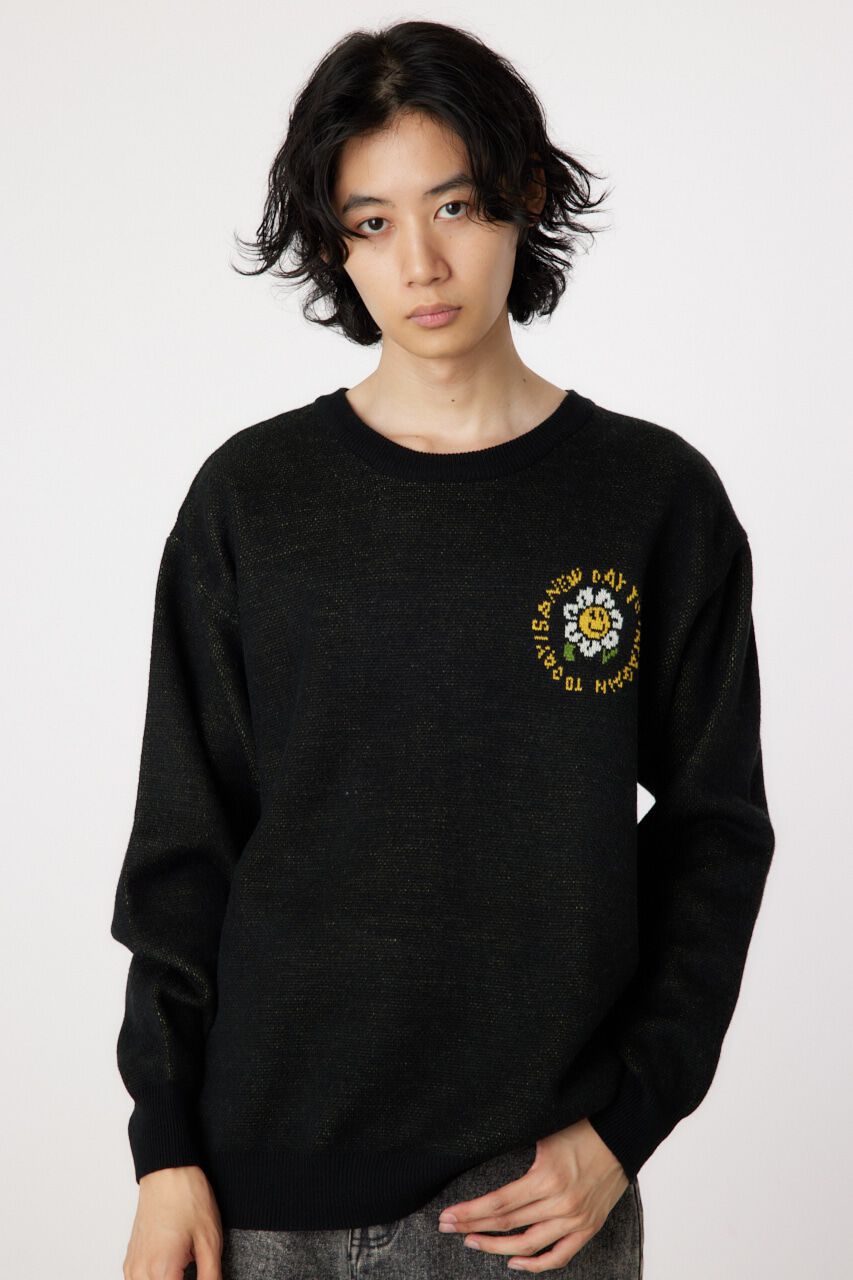 RODEO CROWNS「walking flower ニット」|ニット・セーター|BLK