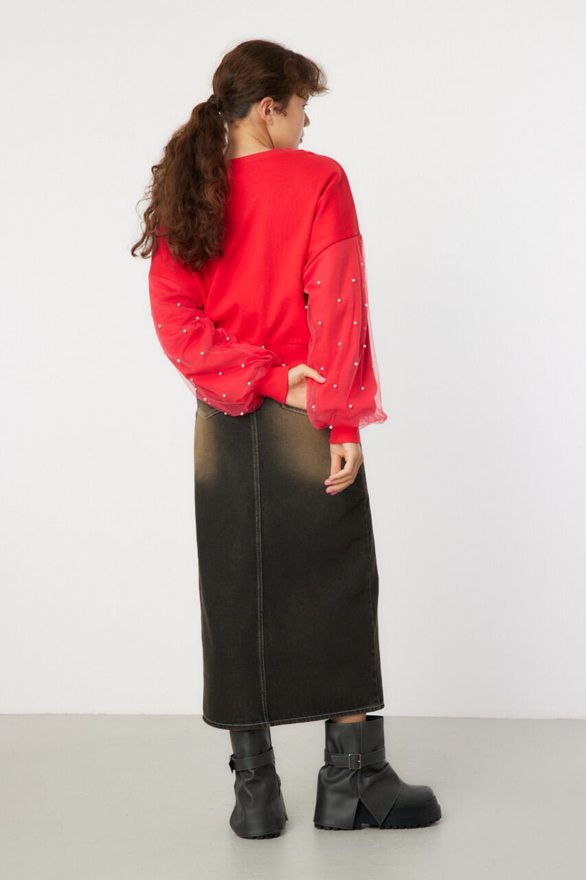 RODEO CROWNS「デコレーションスリーブスウェット」|パーカー|