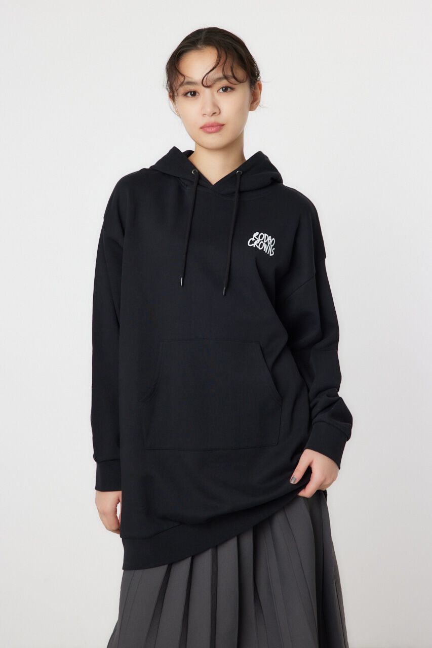 RODEO CROWNS「クラウンエンボス LOGO パーカーワンピース」|ワンピース|BLK