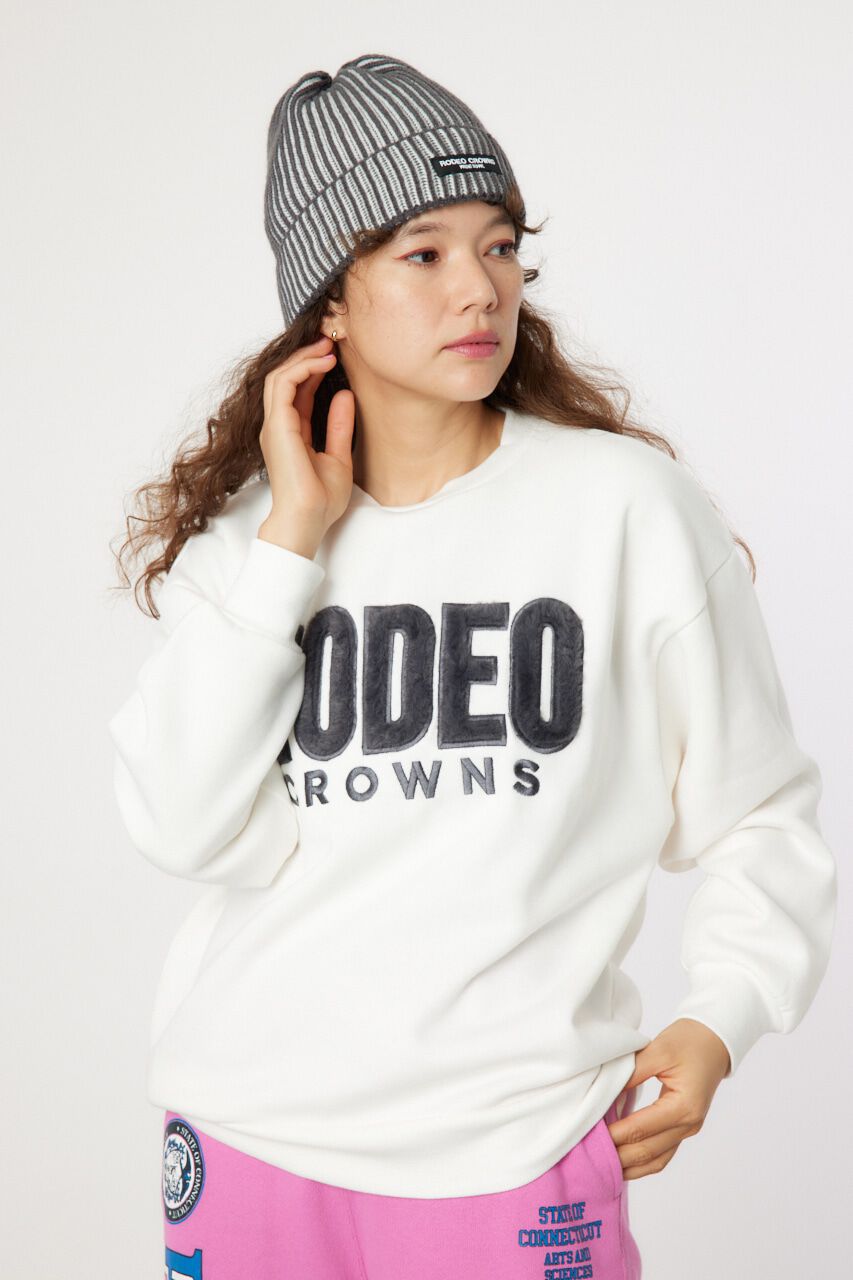 RODEO CROWNS「フェイクファーロゴスウェットトップス」|パーカー|