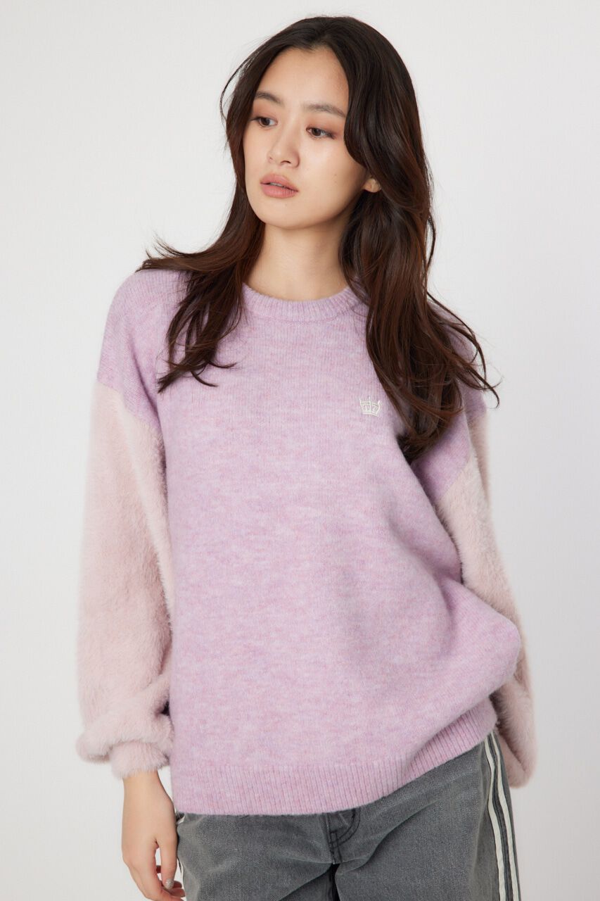 RODEO CROWNS「アームシャギーニットトップス」|ニット・セーター|L/PNK1