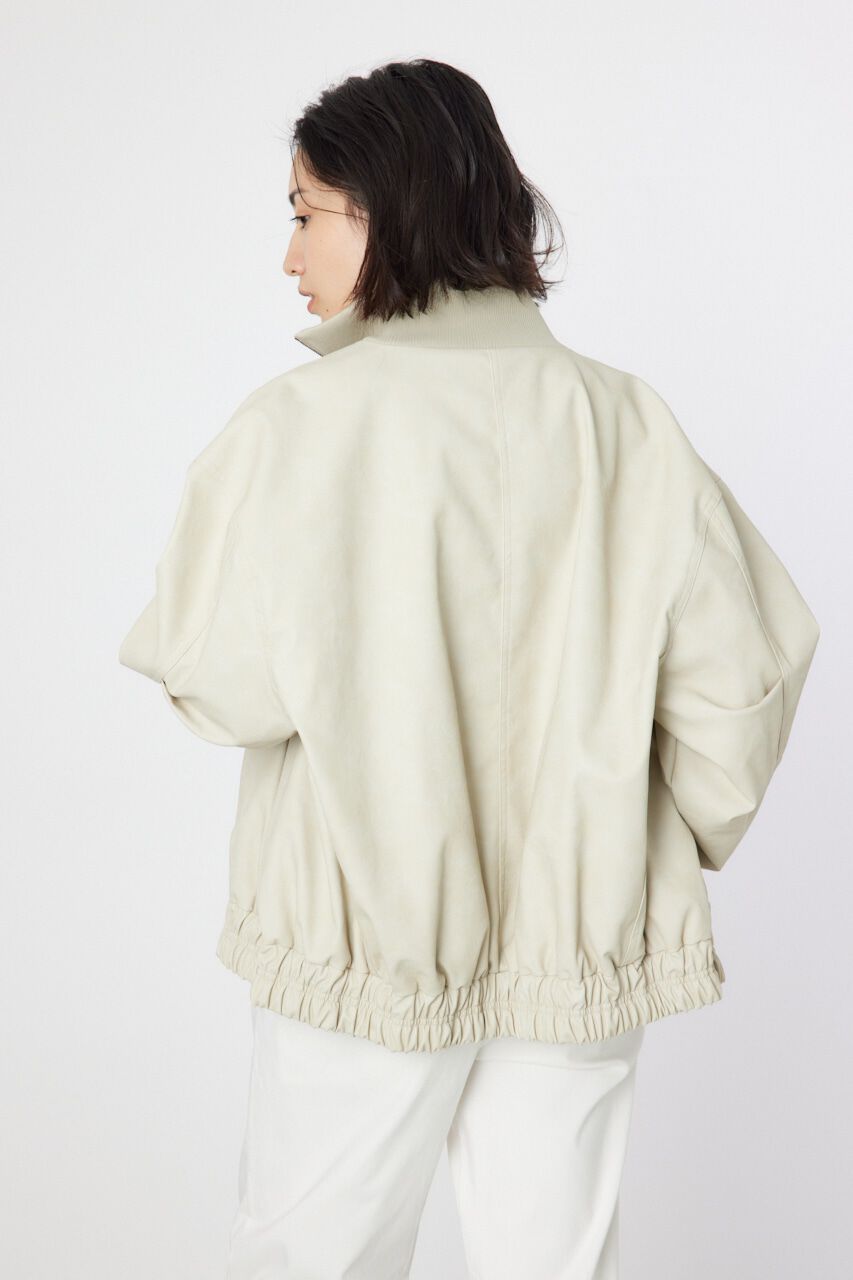 RODEO CROWNS「ヴィンテージFレザーハイネックリブブルゾン」|ブルゾン・スタジャン|