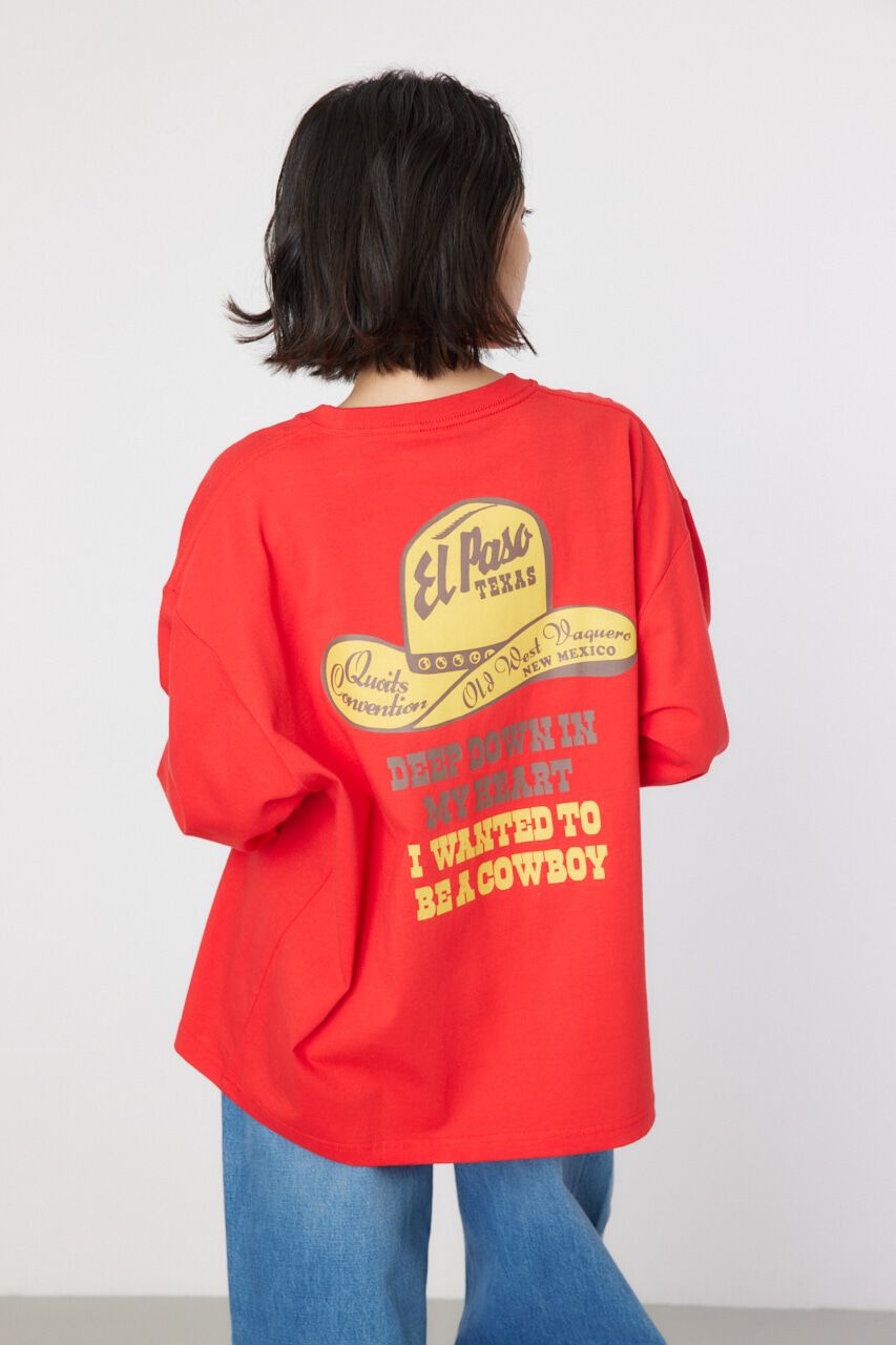 RODEO CROWNS「Various Western ロングスリーブTシャツ」|Tシャツ・カットソー|RED