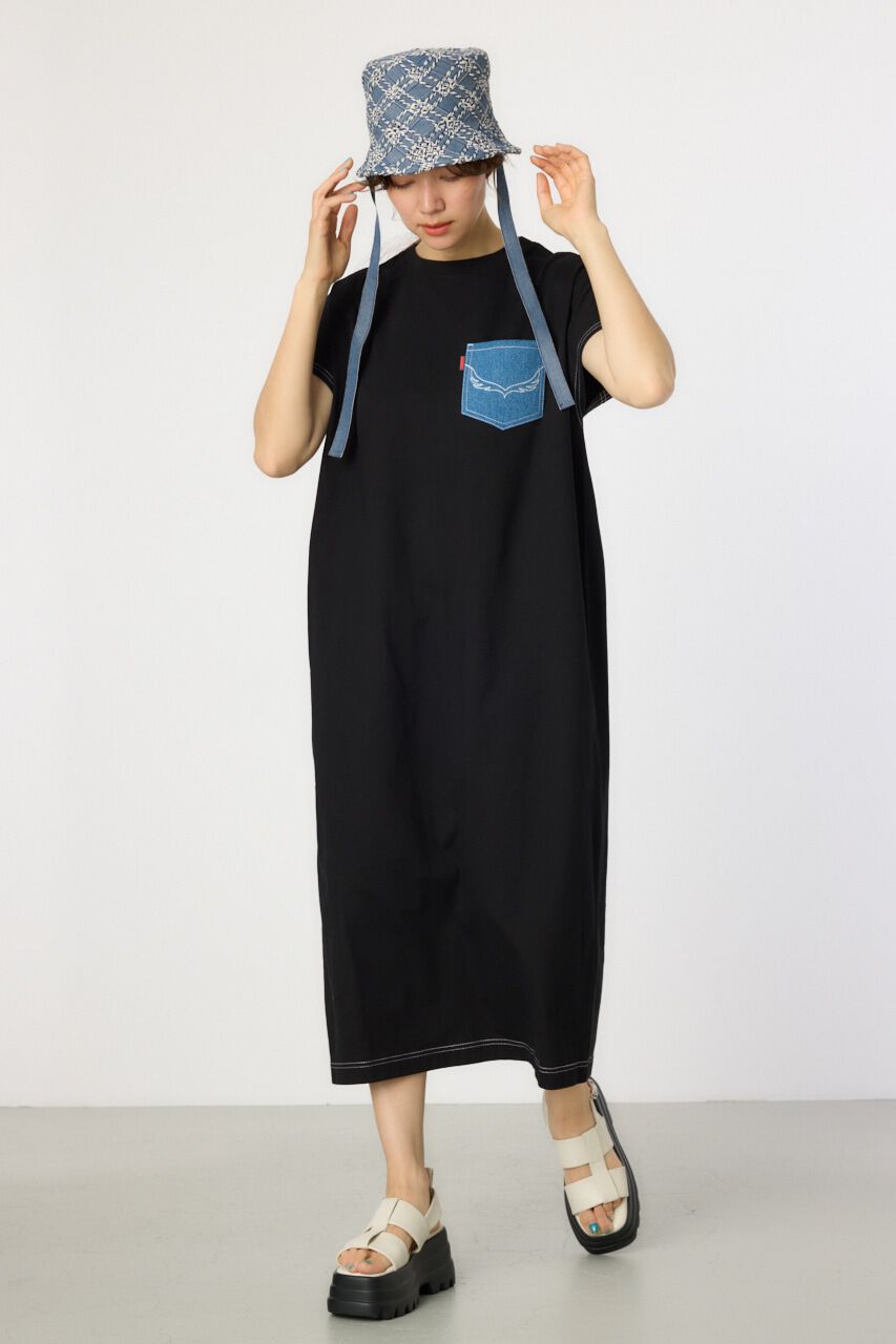 RODEO CROWNS「デニムポケットステッチワンピース」|ワンピース|