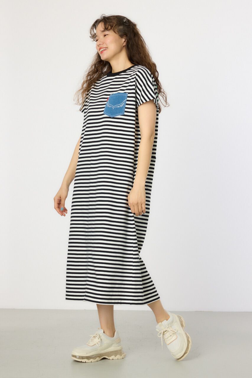 RODEO CROWNS「デニムポケットステッチワンピース」|ワンピース|柄BLK5