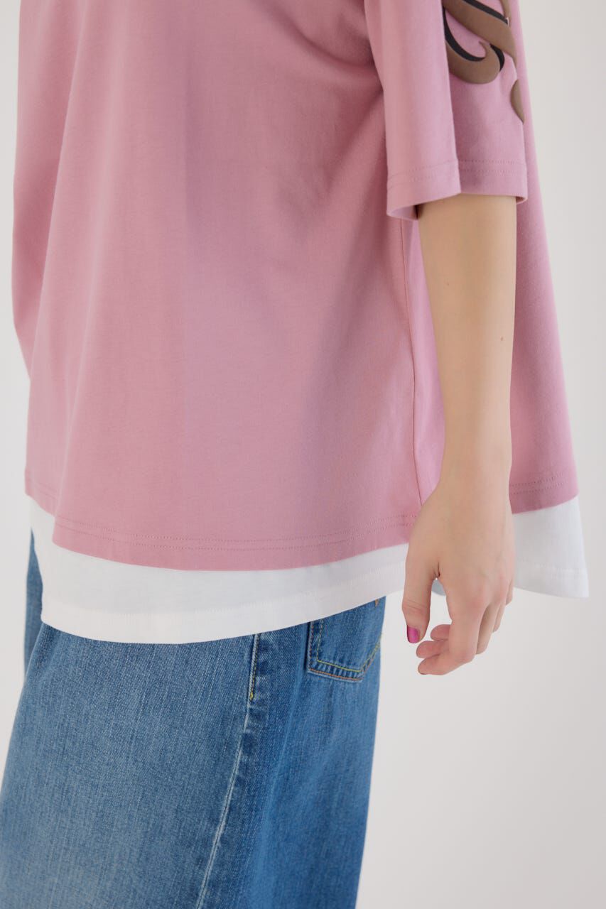 RODEO CROWNS「フェイクレイヤードスクリプトロゴ Tシャツ」|Tシャツ・カットソー|