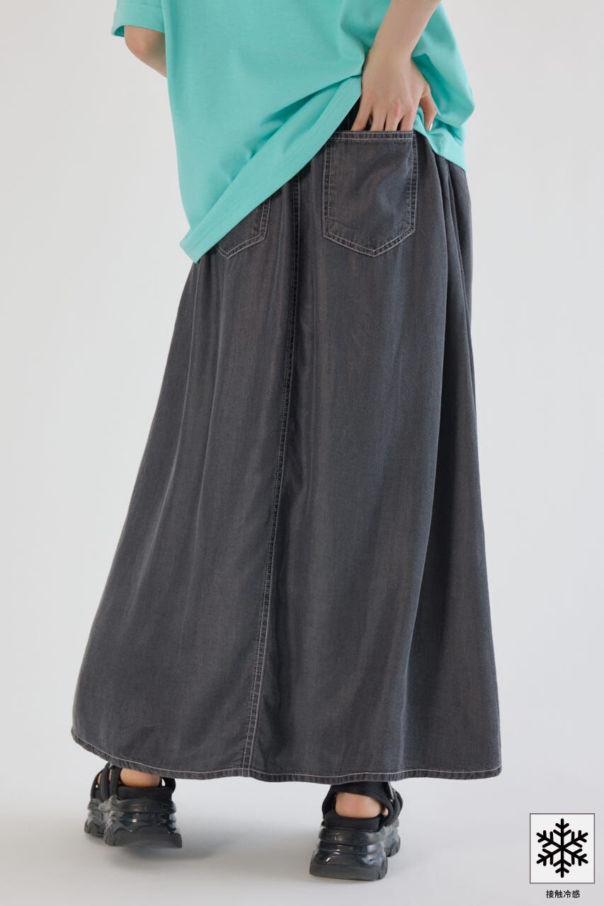 RODEO CROWNS「クールデニムリラックススカート」|デニム|
