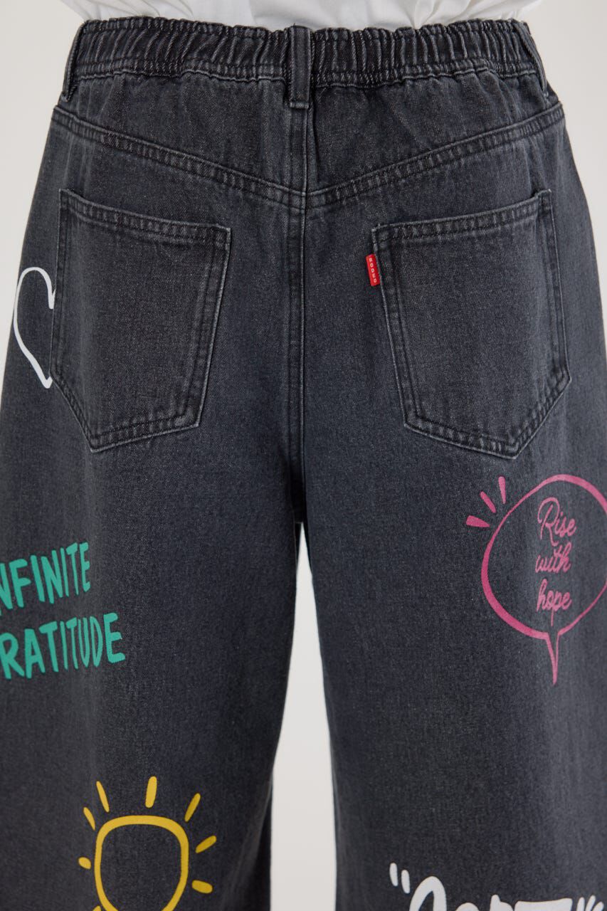 RODEO CROWNS「ラクガキバミューダデニムパンツ」|デニム|