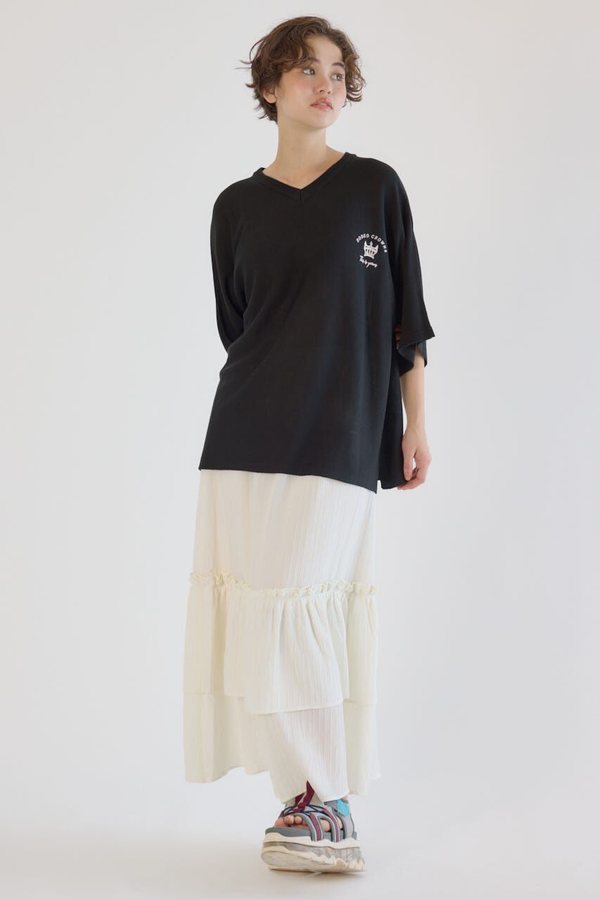 RODEO CROWNS「BIG LOGO5分袖ニットトップス」|ニット・セーター|