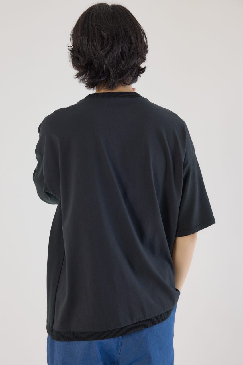 RODEO CROWNS「メンズCURVE LOGOコンビニットトップス」|Tシャツ・カットソー|