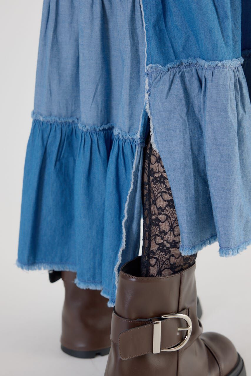 RODEO CROWNS「アシメティアードデニムスカート」|スカート|