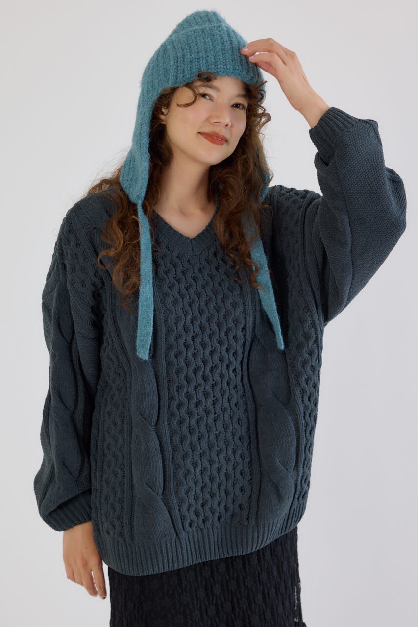 RODEO CROWNS「Vネックモールニットトップス」|ニット・セーター|