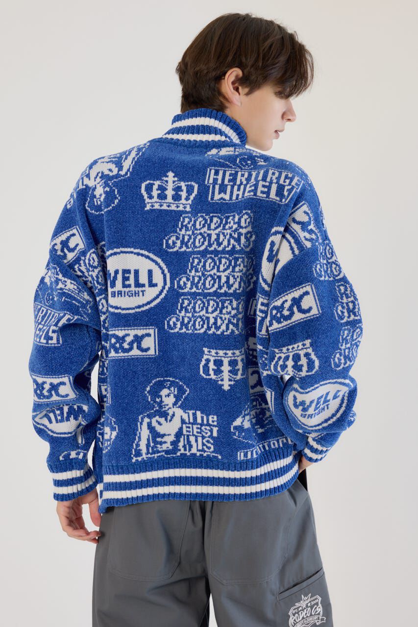 RODEO CROWNS「グラフィティーニットスタジャン」|ブルゾン・スタジャン|