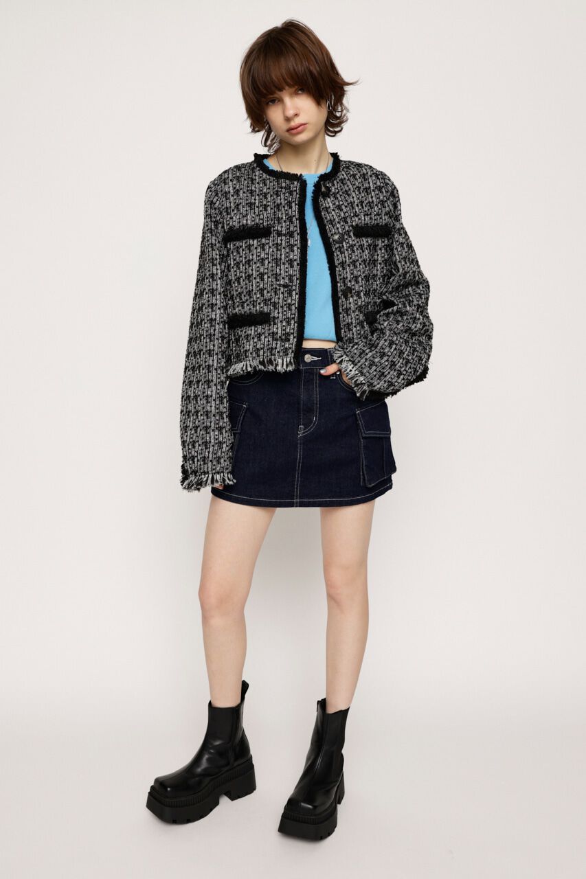 SLY「FRINGE TWEED SHORT ジャケット」|その他|