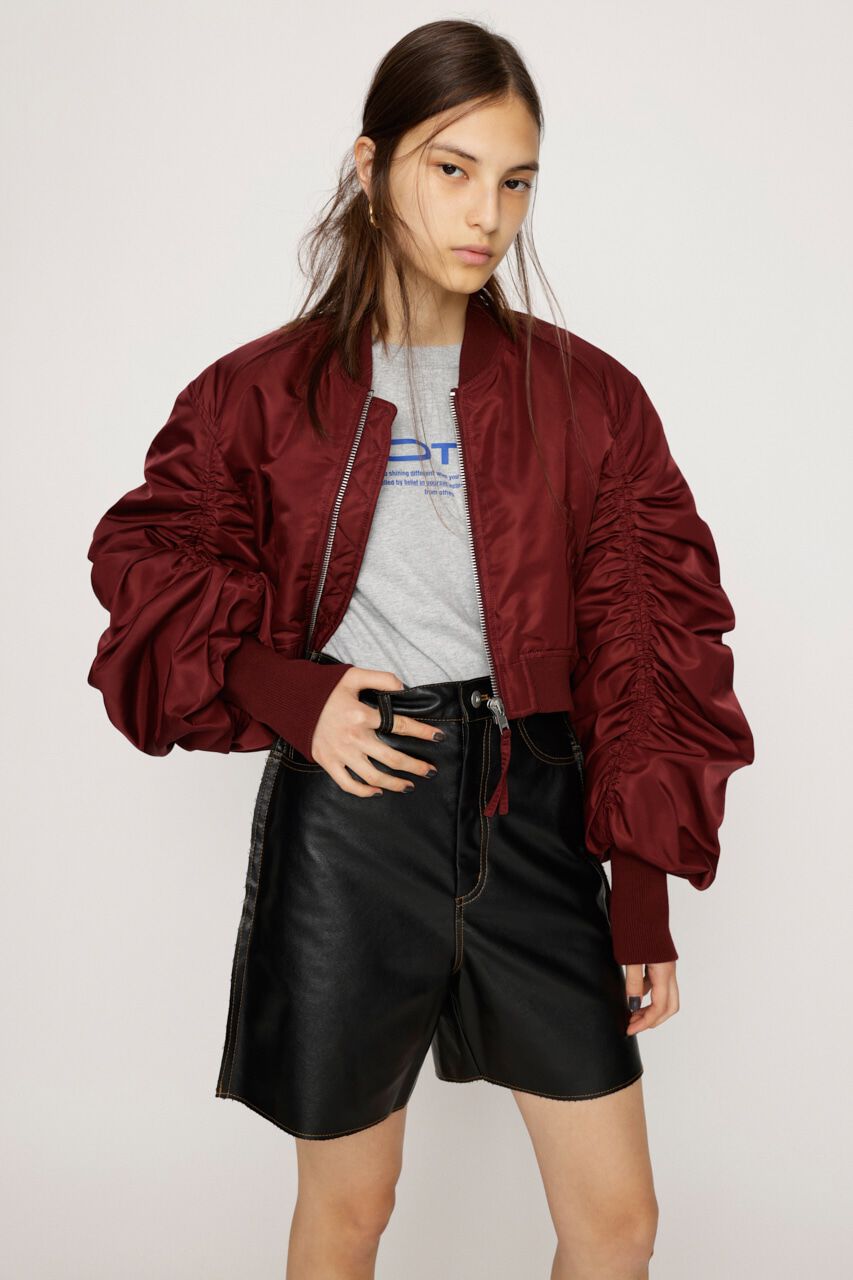 SLY「CROP GATHER MA-1」|ブルゾン・スタジャン|