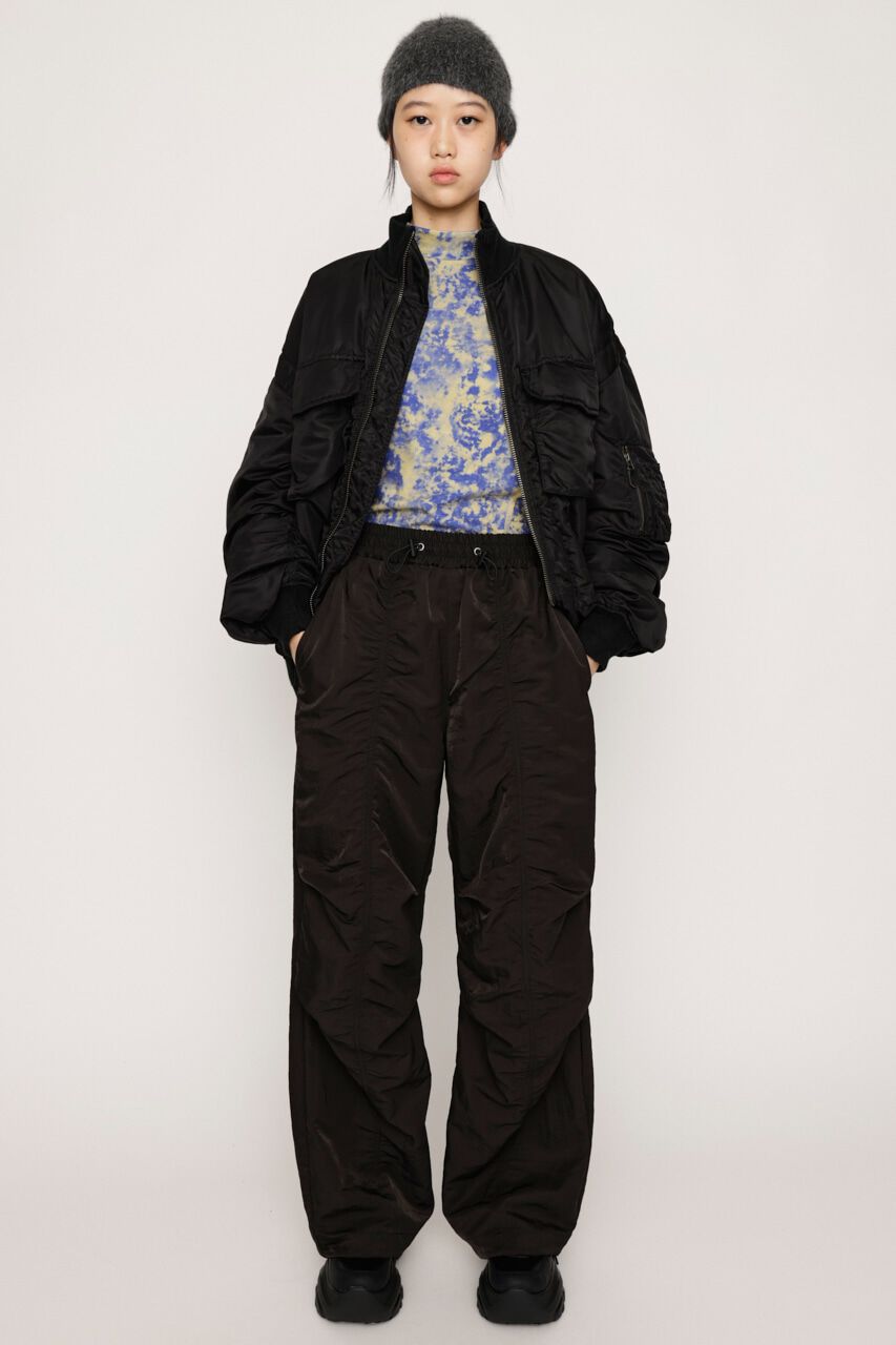 SLY「NYLON GATHER パンツ」|その他|BLK