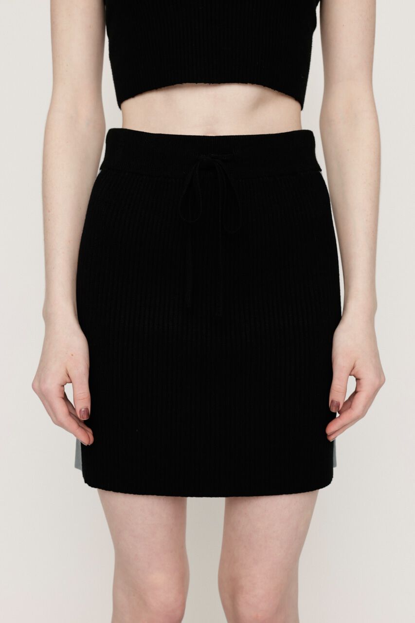 SLY「KNIT TRACK SIDE LINE ショートスカート」|スカート|