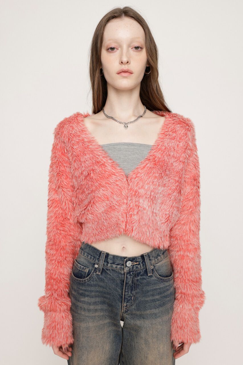 SLY「MINKY CROPPED COMPACT カーディガン」|カーディガン|