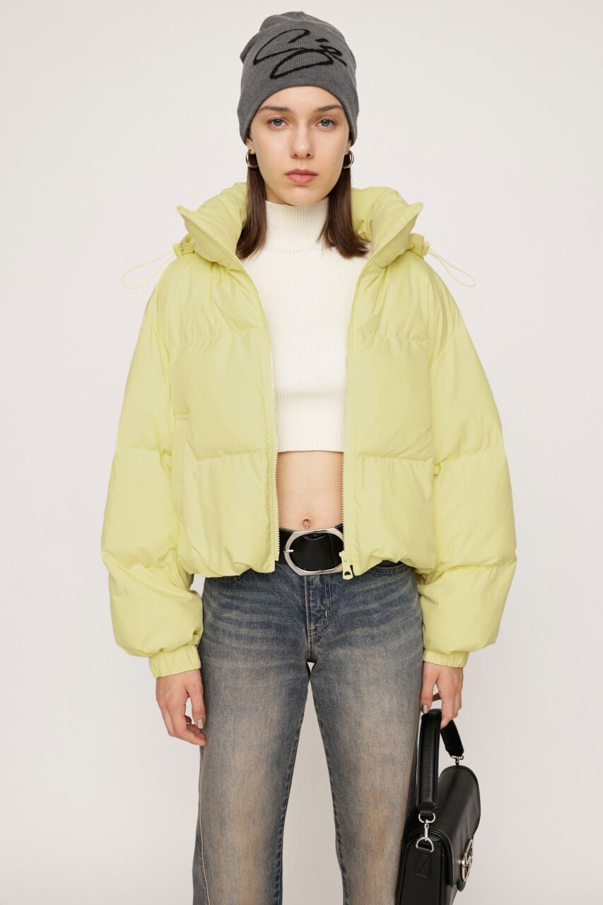 SLY「FLARE BALL HOODED PUFF ジャケット」|ブルゾン・スタジャン|L/LIME1