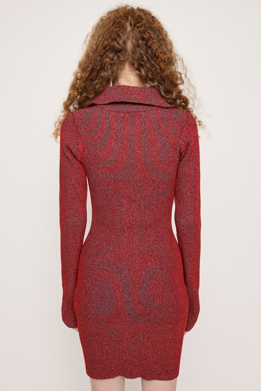 SLY「FRONT ZIP BI COLOR ショートワンピース」|ワンピース|