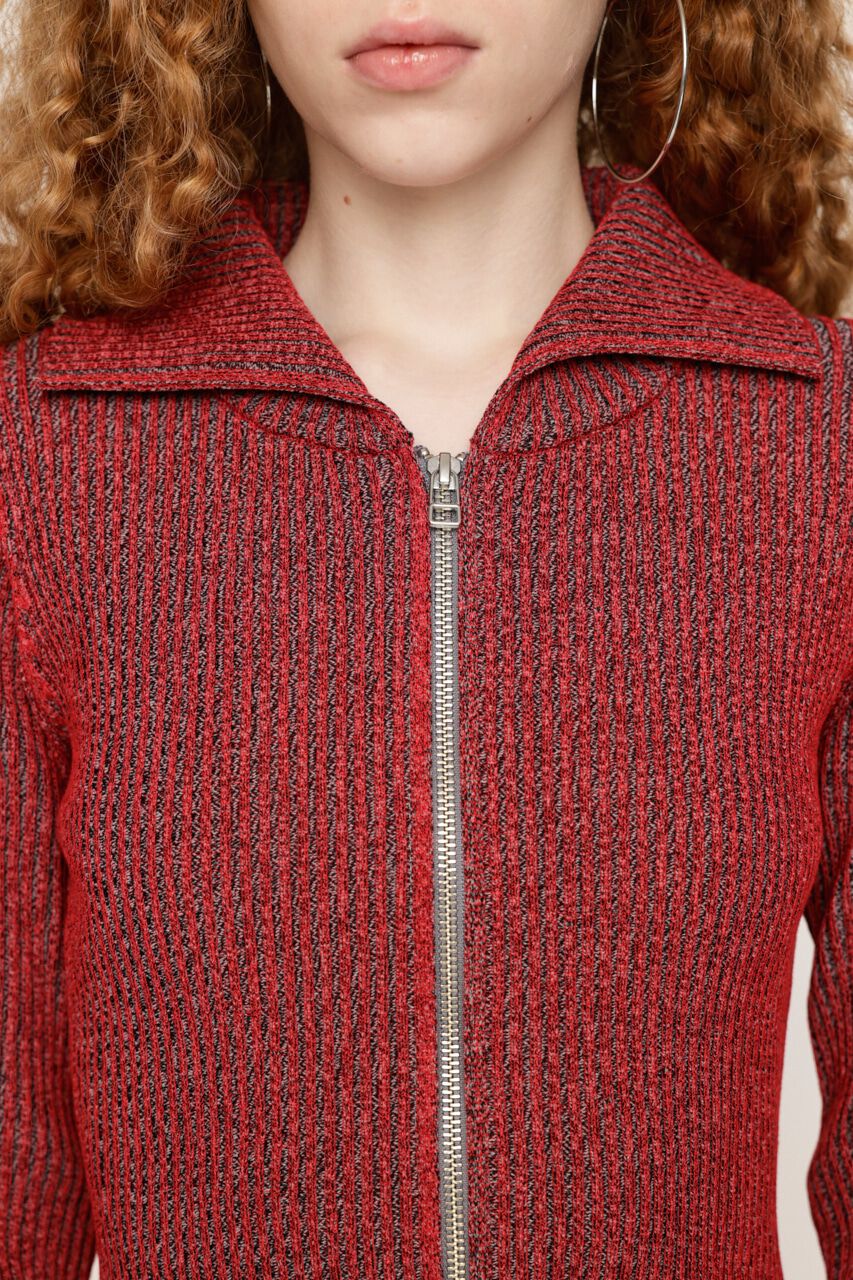 SLY「FRONT ZIP BI COLOR ショートワンピース」|ワンピース|