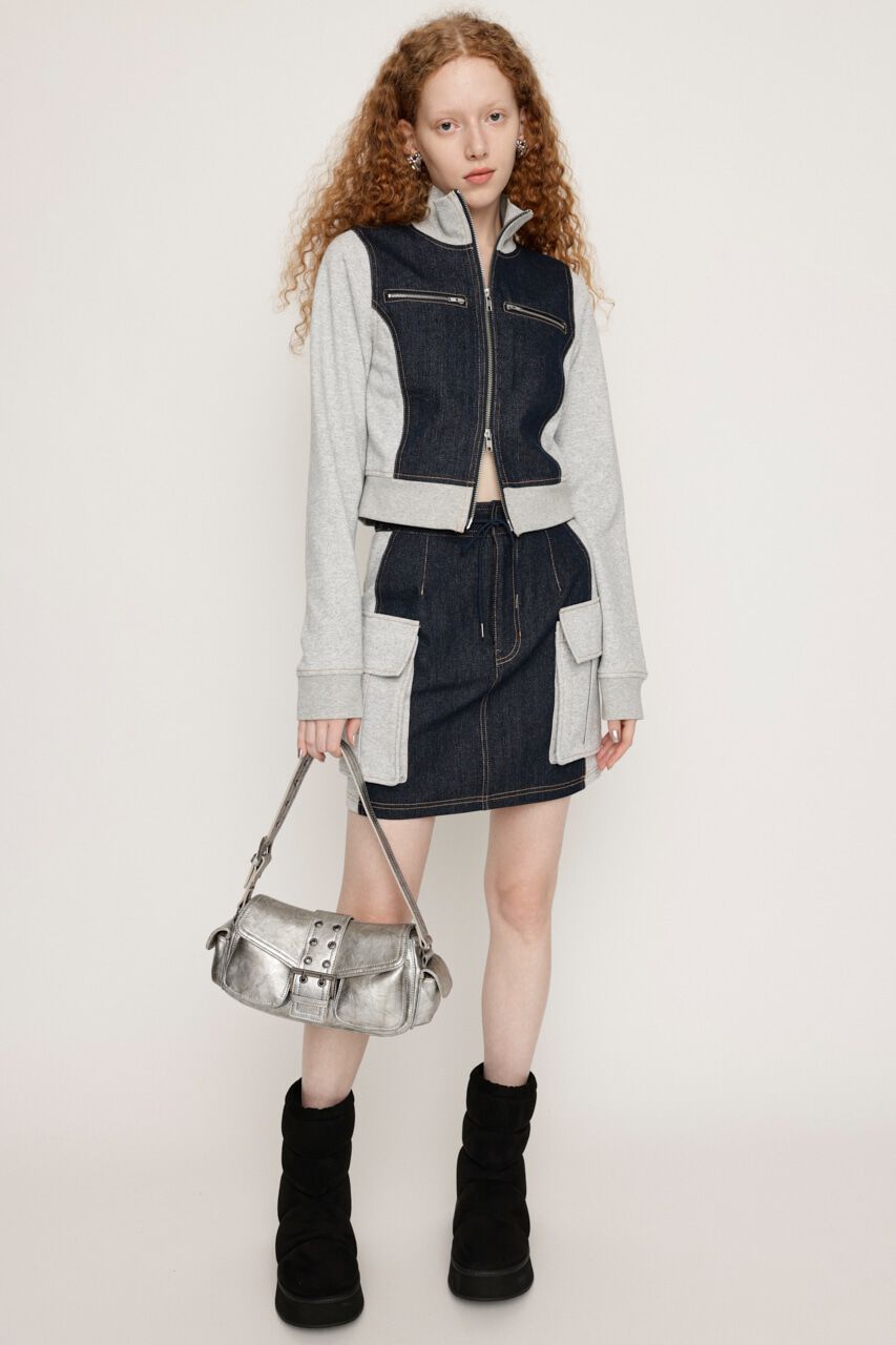 SLY「COMBI CUT ショートスカート」|スカート|