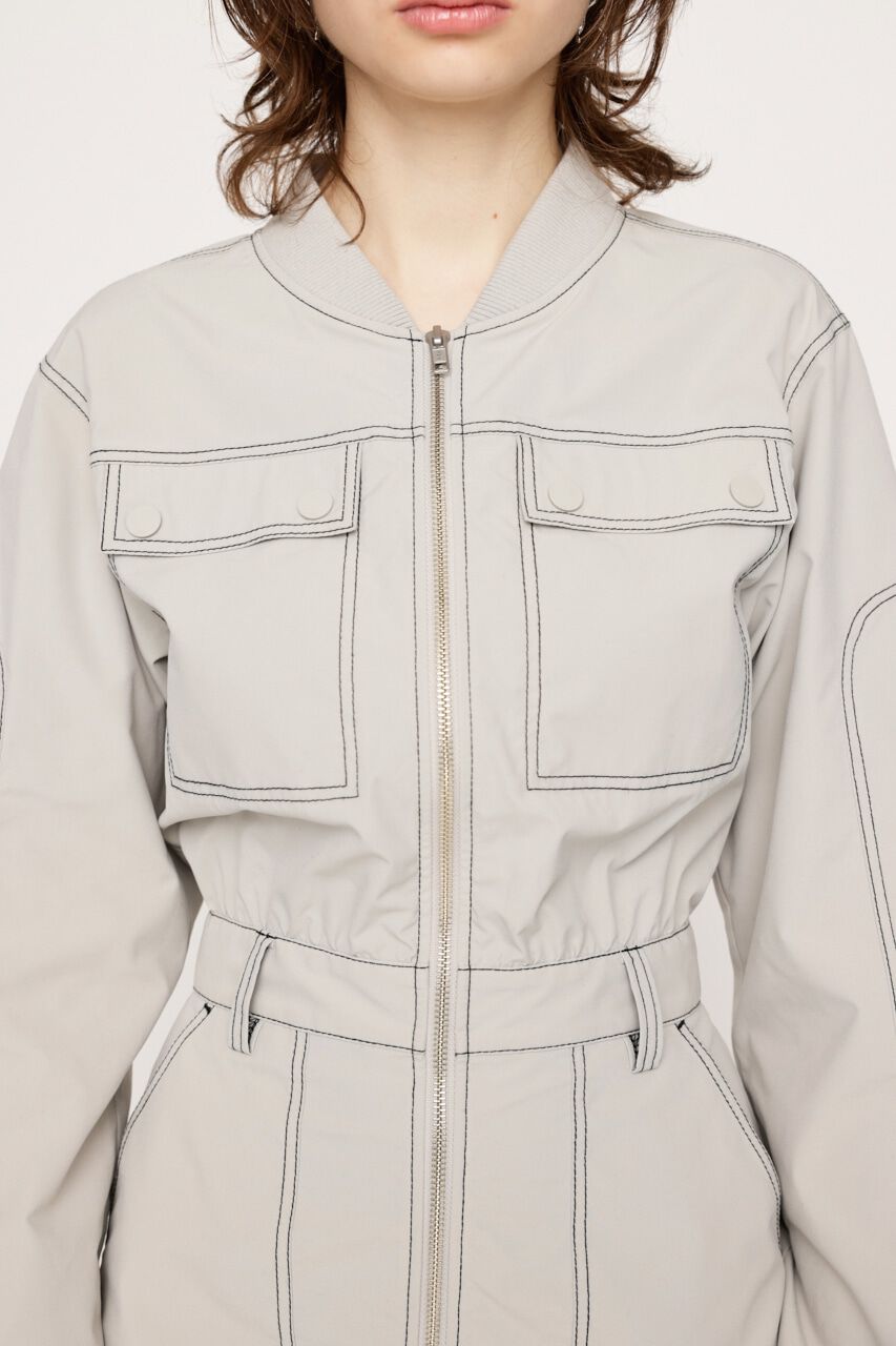 SLY「FRONT ZIP STITCH ショートワンピース」|ワンピース|