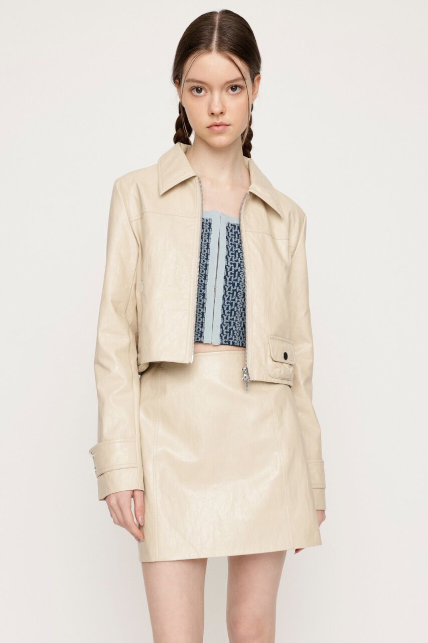 SLY「F／LEATHER TIGHT ショートスカート」|スカート|IVOY3