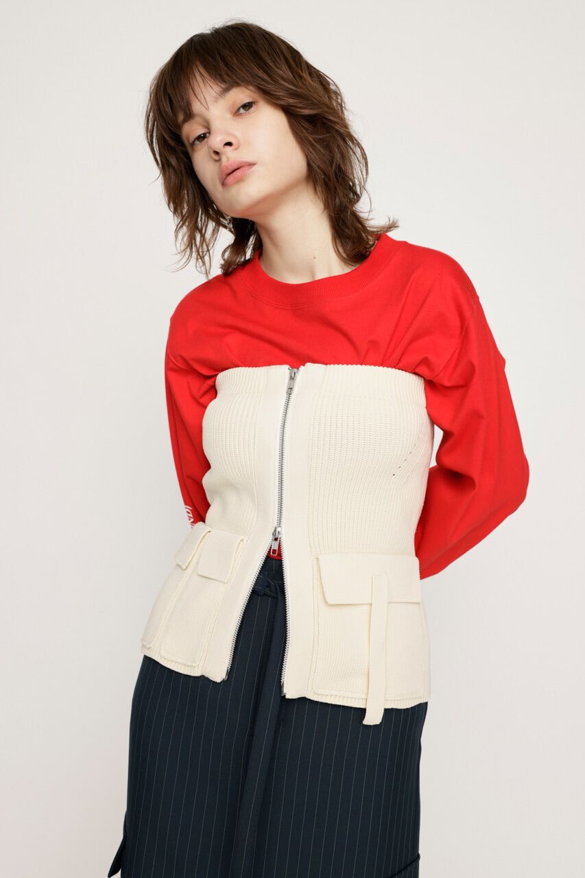 SLY「PK KNIT BUSTIER」|チューブトップ|