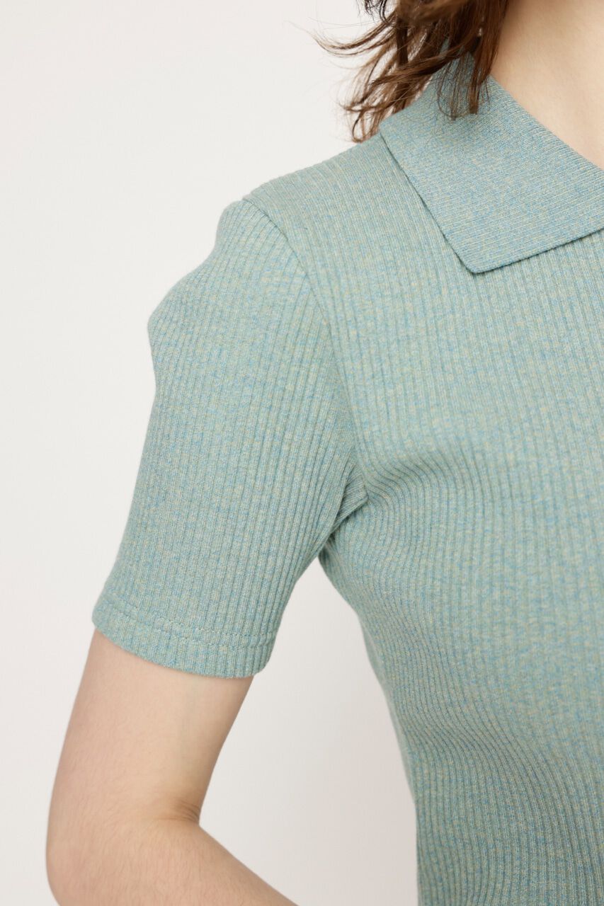 SLY「FRONT ZIP CUT RIB トップス」|Tシャツ・カットソー|