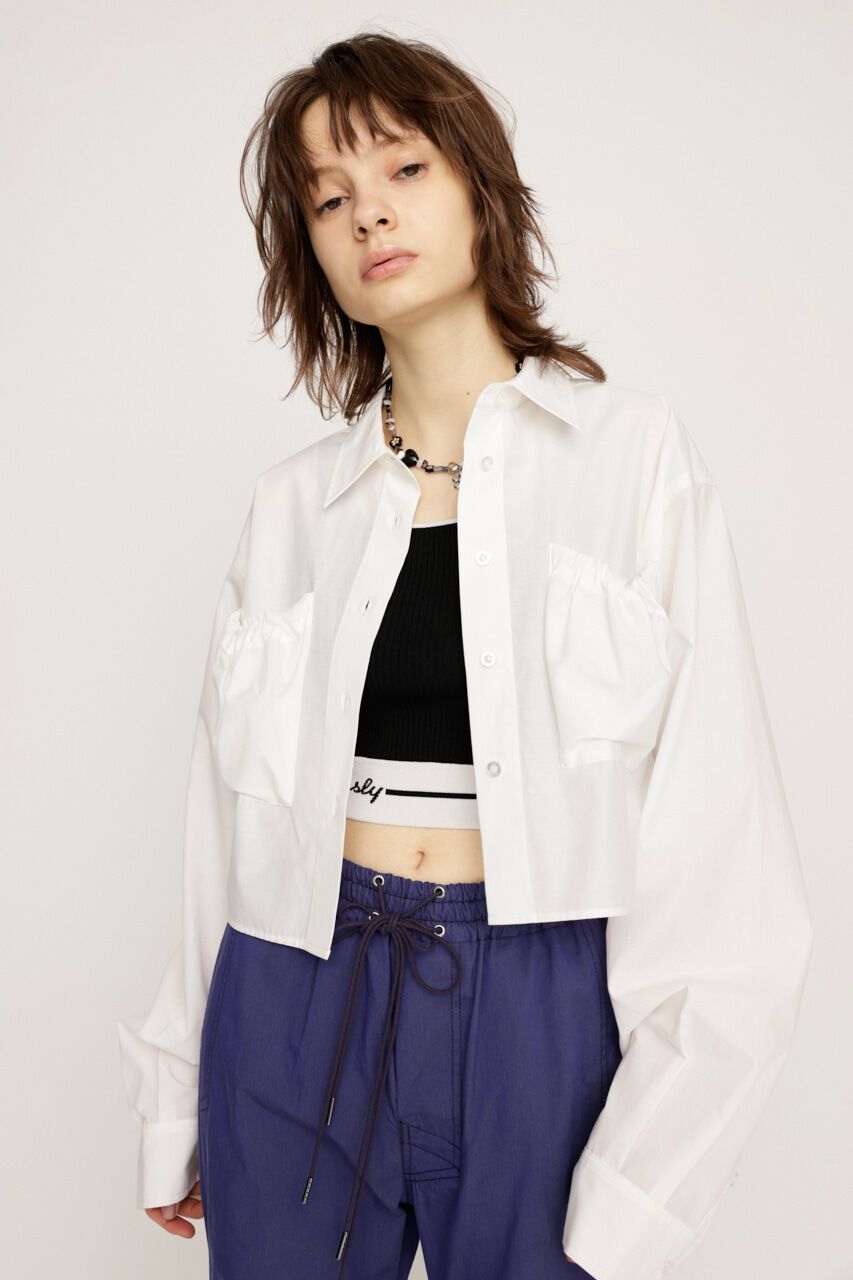 SLY「GATHER POCKET CROPPED シャツ」|シャツ・ブラウス|