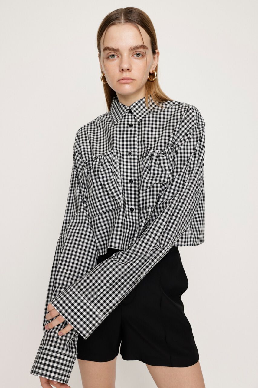 SLY「GATHER POCKET CROPPED シャツ」|シャツ・ブラウス|