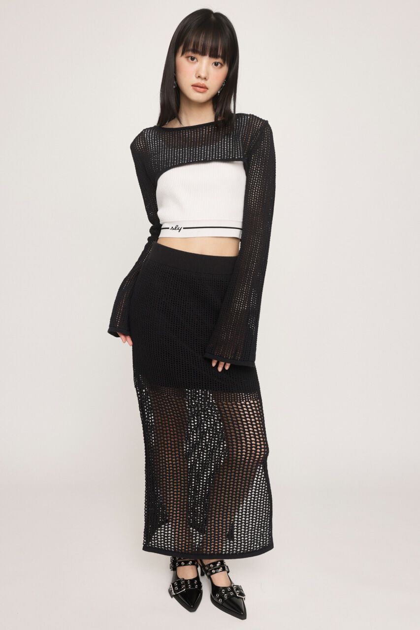 SLY「CROCHET SHORT トップス」|ニット・セーター|