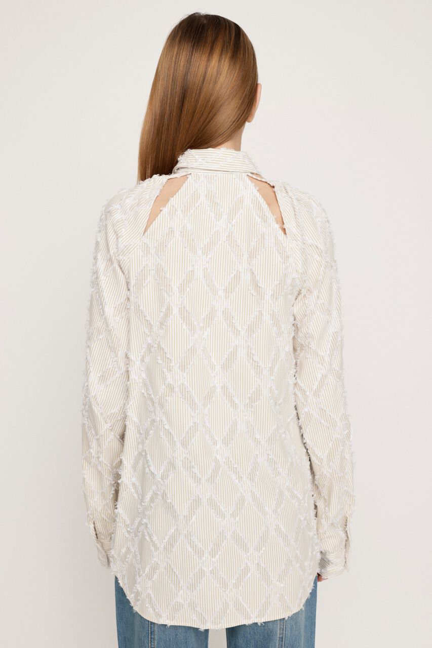 SLY「SHOULDER CUT FRINGE シャツ」|シャツ・ブラウス|