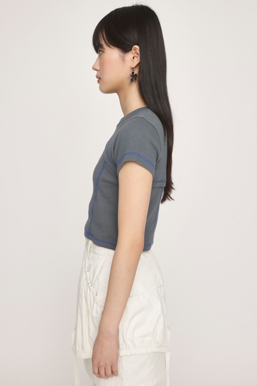 SLY「BI COLOR STITCH トップス」|Tシャツ・カットソー|