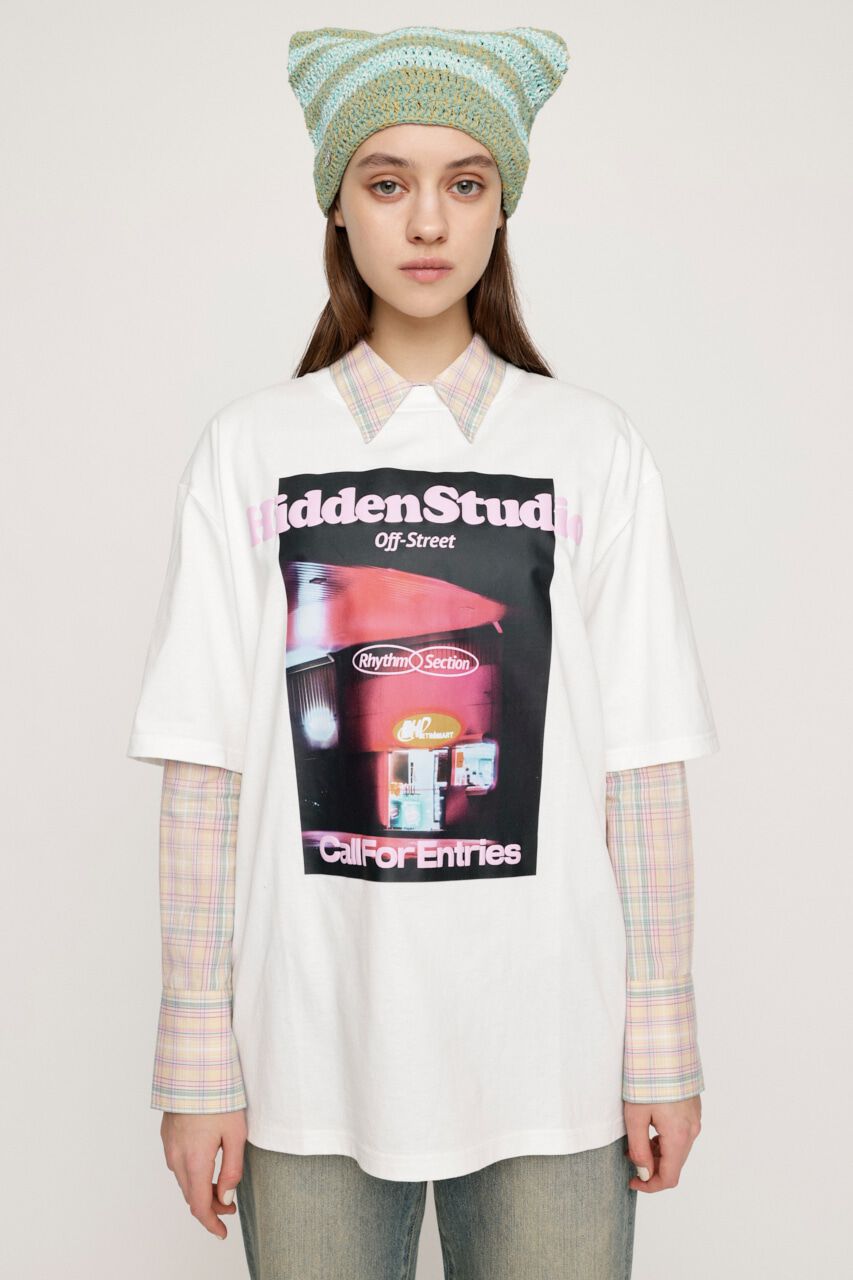 SLY「PUFFER LOGO & PHOTO Tシャツ」|Tシャツ・カットソー|WHT