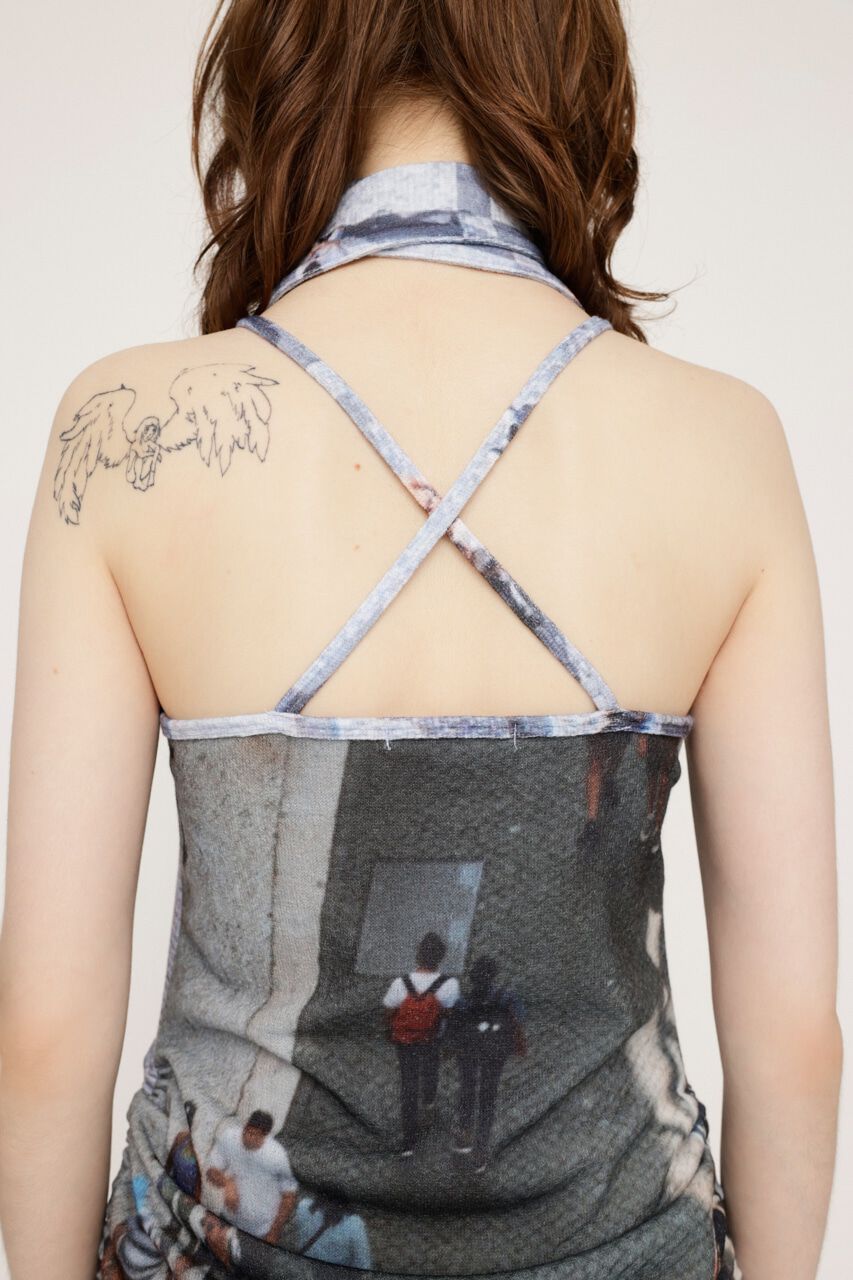 SLY「PHOTO PRINT SHIRRING ワンピース」|ワンピース|